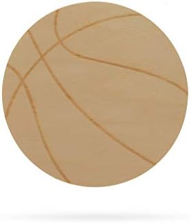 Basketball inacabado de forma de madeira recorte artesanal de diy não pinta placa 3d 6 polegadas