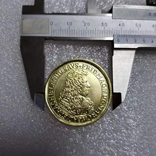 1681 Alemanha comemorativa moedas Copper Gold Color Coin Colete Crafts Offil