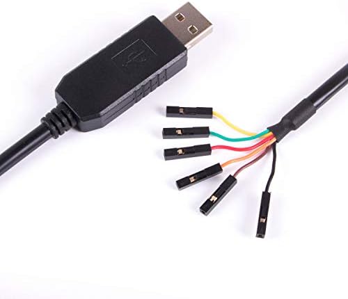 Cabo de conversor do adaptador USB a TTL UART 5V 3,3V Cabo de conversor de 4 pinos de 0,1 polegada TOMELA TTL-232R-RPI com chip FTDI