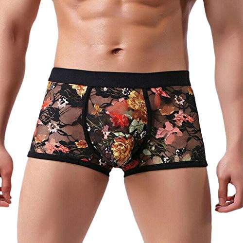 BMISEGM Mens boxers lingerie de algodão Sexy Lace Sexy Briefas respiráveis ​​Roupa Roupa Men Boxer calcinha masculina