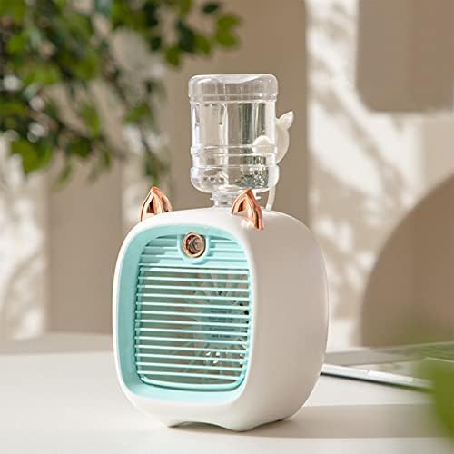 Ventilador de ar condicionado de água, mini-ventilador, ventilador USB, resfriador de umidificação por spray turbo de mesa,