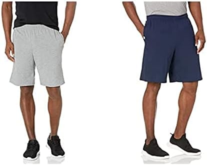 Russell Athletic Men's Relaxed Fit 9 Algodão com bolsos, cintura elástica ajustável, tamanhos S-4x