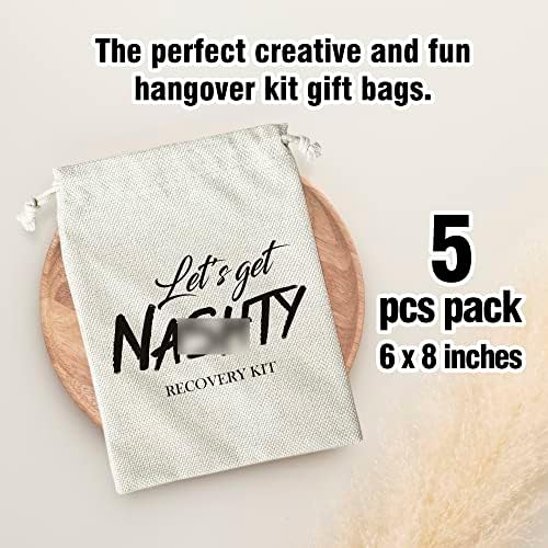 Sacos de kit de ressaca, Nashville com sacola de presente de cordão, para chuveiro de noiva, casamento, viagens, bolsa de kit