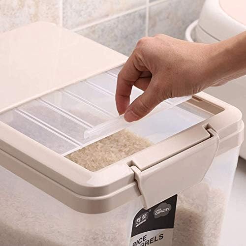 Dispensador de cereais Rice -recipiente de armazenamento de arroz 10 kg Caixa de armazenamento Recipiente de grão selado para cozinha