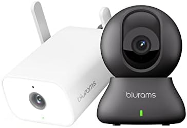 Câmera de segurança Blurams 2k, câmera de bebê de monitor de bebê preto+ câmera de segurança 3MP, câmera de destaque, câmera