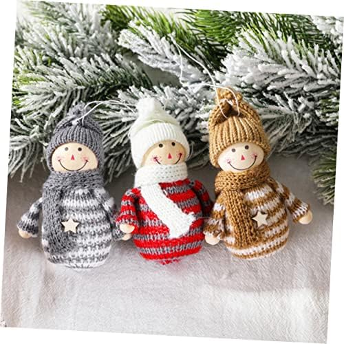 Totority 3pcs pingente de boneca Adornos Para de Braid Jewelry Knitting Ornamento de Natal Tree pendurada Decoração