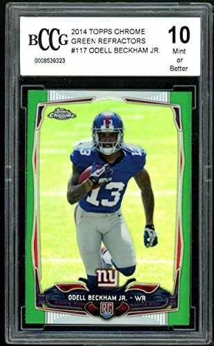 2014 Topps Chrome Green Refratores 117 Odell Beckham Rookie BGS BCCG 10 Mint+