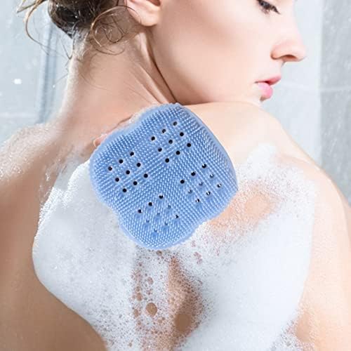 Solustre Scrub Scrub Silicone Scrubbing Pouca esponjas corporais lavador de chuveiro Pincel para escova de face Mushborp