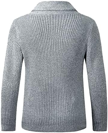 Xiaxogool masculino de manga longa de manga longa do cardigan botão para baixo, malha de malhas de suéter de tricô de cabo com bolsos