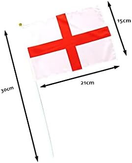 Pacote de 50 St George Flag Inglaterra Ondulamento de tecido English Flags para Rugby Cricket Copa do Mundo Royal Support
