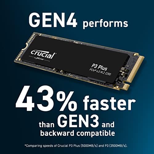 P3 crucial mais 500 GB PCIE Gen4 3D NAND NVME M.2 SSD, até 5000MB/S - CT500P3PSSD8