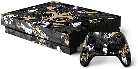 Skinit Decalk Gaming Skin Compatível com o pacote Xbox One X - Oficialmente licenciado NFL New Orleans Saints Print Tropical Print