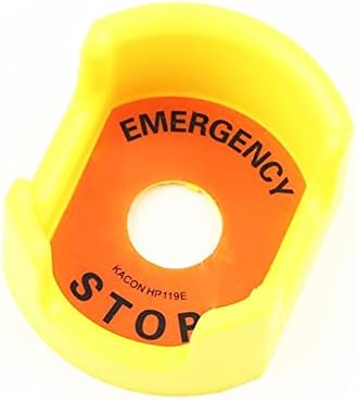 Caixa de botão de parada de emergência de Buday CAPA DE PROTEÇÃO22MM Button Protecção Tampa Acessórios para anel amarelo