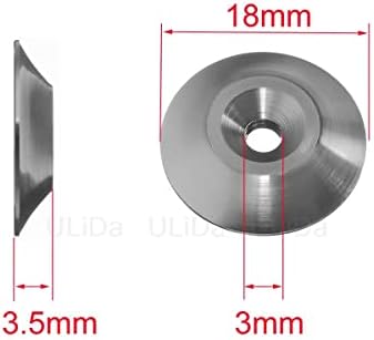 6pcs/set m3 * 18 * 3 mm de liga de alumínio de 3 mm