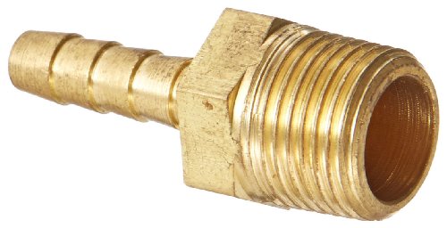 Eaton Weatherhead 10504b-106 Macho Pipe Fitting, CA360 Brass, ID da mangueira de 1/4 , tamanho de tubo de 3/8
