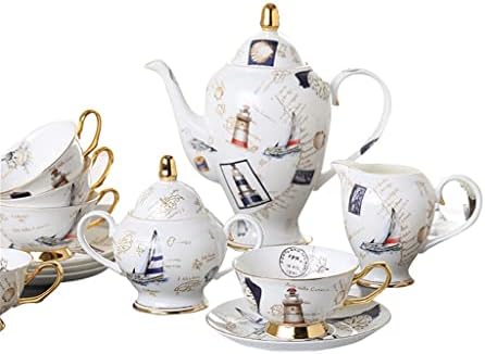 Copo de café Conjunto de chá de estilo europeu, departamento de cerâmica, conjunto de café criativo, chá da tarde em inglês,