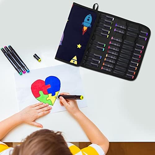 Organizador de caneta de lápis colorido para mesa, espacada colorida Estrelas padrão de grande capacidade para lápis para lápis