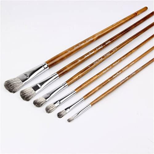 N/A 6pcs escova de cabelo de pintura aquarela Binche Proinw Supplies Sett para desenho de pintura de pintura de caneta de pintura