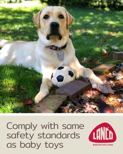 Bola de futebol grande - brinquedo de cachorro macio e estridente - borracha natural - para cães de raça grande e cães seniores