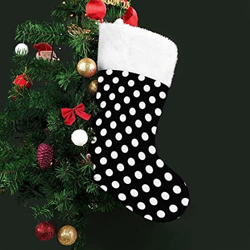 Polka Dot Personalizou Christmas Stocking Xmas lareira da família Decorações penduradas