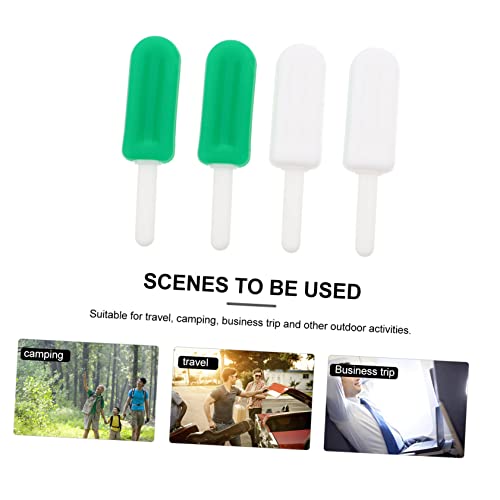 Esquema 20 PCs Ice Cream Chew Stick Silicone Suport Popsicle String Tool Tool Dental Chewies Aligner Chewies Jaw Treinamento