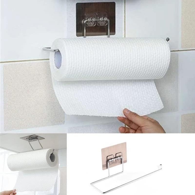 Renslat Aço inoxidável de papel toalha de toalha montada na parede Plataforma de armazenamento de toalhas Acessórios para o banheiro da cozinha