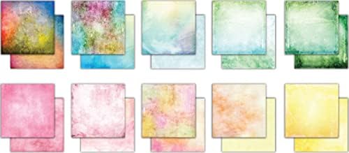 Craft Consortium Doubles-lates Papter Pad 12 x12 30/pkg-grunge-Light Tons, 20 designs, multi