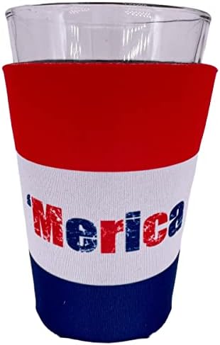 Merica Colors Pint Glass Coolie