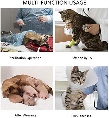 Traje de recuperação para cães gatos após cirurgia ， cone de colar e colarinho eletrônico Bandagens de colarinho alternativo