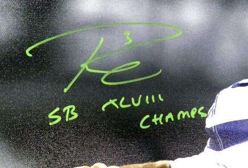 Russell Wilson autografou a tela 24x30 foto Seattle Seahawks SB XLVIII CHAMPS Super Bowl /48 RW Holo Stock 104117 -