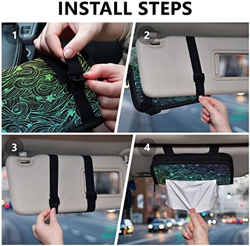 Holder de tecido de carro LGBT-Galaxy-Wave Dispenser Dispenser Holder Backseat Tissue Case