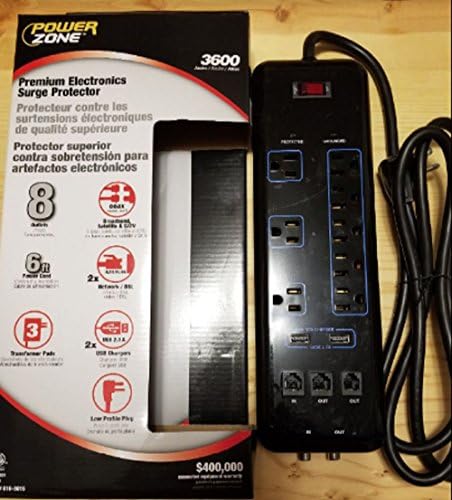 Zona de potência OR503118 Surge Protector 8 Coloque com 4320J Strip