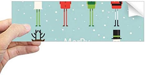 DIYTHINKER Feliz Natal Resumo Man Ilustração Rectangle Bumper Sticker Notebook Decalque da janela