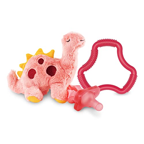 Dr. Brown Baby Lovey Solter e clipe FEDETHER com happypaci rosa e flexores Ergonomic Teether, de silicone