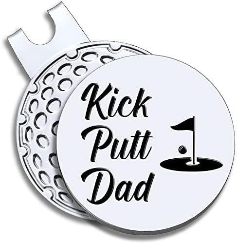 Geygie Kick Putt Papai Golf Ball Marker com clipe de chapéu magnético, presentes engraçados para acessórios de golfe para o vovô