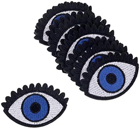 Kesheng 10pcs Blue Eye Iron em costura em manchas bordadas Crachá de apliques para acessórios de vestuário para roupas
