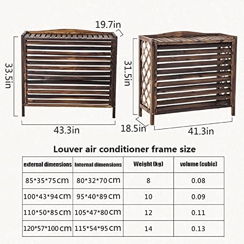 HSHBDDM Mold Wood Air Conditioning Flower Stand, ar condicionado Rack Placa Decorativa Tampa Decorativa Tampa Display Stand Plant