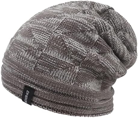 Chapéus de gorro qlazo para homens malha de baggy hap boné de inverno lã de inverno lã unissex