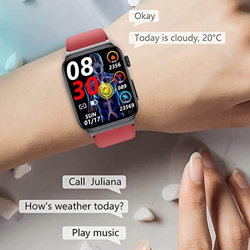 Byikun Smart Watch que pode enviar uma mensagem e chamar, Bluetooth 5.1 Relógio de fitness Relógio de 1,83 polegada TFT TEMPERAÇÃO TUCHA DE TUCH