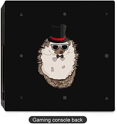 Top Hat Hipster Hedgehog Decal Top Sticker para PS4 Slim PS4 Pro Decalper Sticker Compatível com o controlador PS4 engraçado