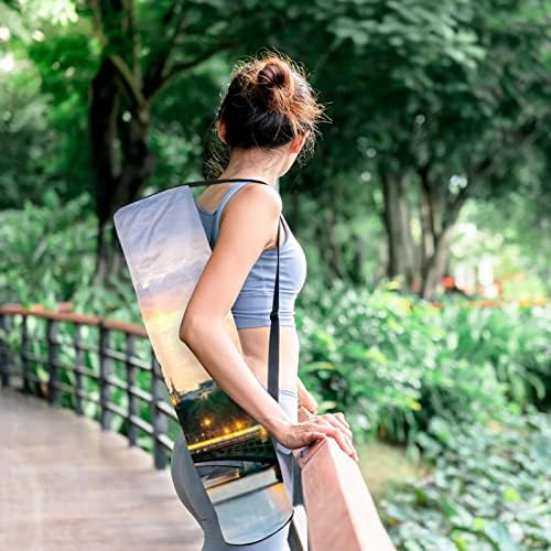 Notre Dame Paris Yoga Mat Carrier Bag com alça de ombro de ioga bolsa de ginástica bolsa de praia