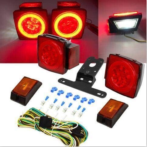 New Sun 12v LED Trailer Kit Luz de Luz de Luz de Luz de Luz de Luz de Luz de Luz de Luz de Luz e Kit de Fiação para Utilitário de Trailer de Menores de 80 polegadas Trailer