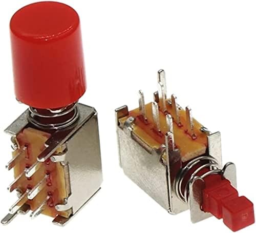 Micro Switch 100pcs diretamente interruptor de chave A03 PS-22F03 6pins Red Auto-bloqueio