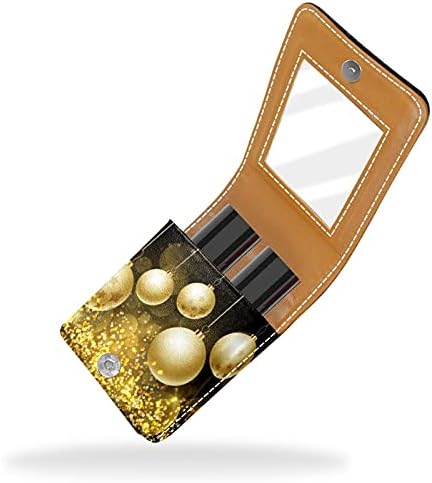 Baubles de Natal em Caixa de Lipstick de Lipset Batom Batom Blitel Solder de Backgry Glithery Gold Back