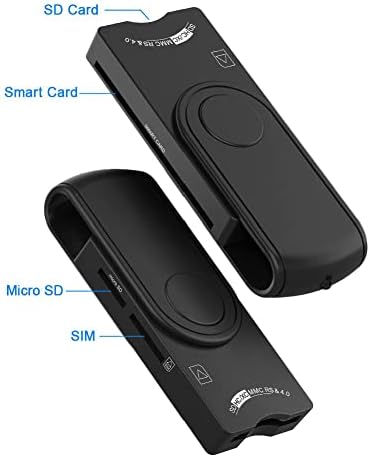 1* USB 3.0 2.0 Smart Card Reader Micro SD/TF ID de memória BANK EMV ADAPTOR DE CONECTOR DE CLOW