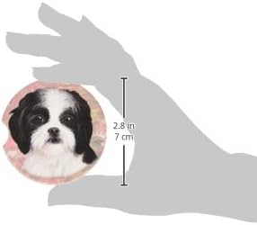 Animais de estimação da E&S Black & White Puppy Cut Shih Tzu Coaster, 3 x 3