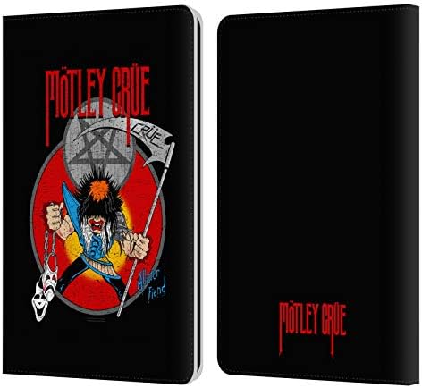Projeta de capa principal licenciada oficialmente Motley Crue Allister Key Art Leather Book Carteira Caso de capa compatível com Kindle Paperwhite 1/2 / 3