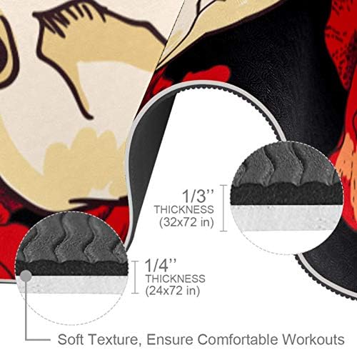 Leveis Yoga Mat Sugar Skull Rose Padrão espesso de exercício sem escorregamento tapetes de exercício para viagens