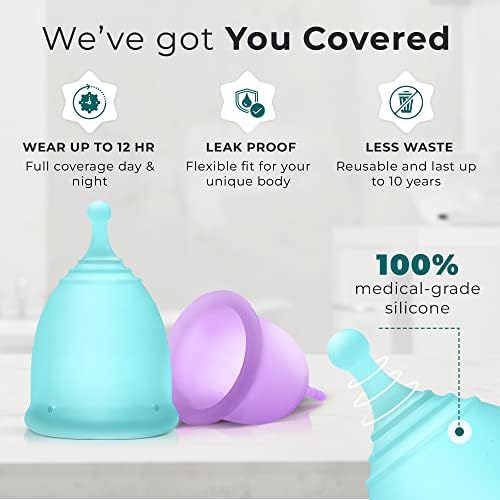 Kit de copo menstrual da EcoBlossom - Tampon, Pad e Produto Alternativo de Disc