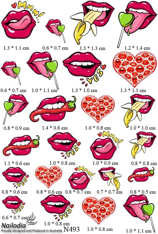 Lapins sexy e beijos unhas art sticker